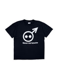 Originales Vintage Band-Shirt von Die Ärzte zur Hit-Single „Männer sind Schweine“ aus dem Jahr 1998. Schwarzes Punk-Rock T-Shirt in der Frontansicht mit dem ikonischen weißen Schweine-Mars-Symbol.