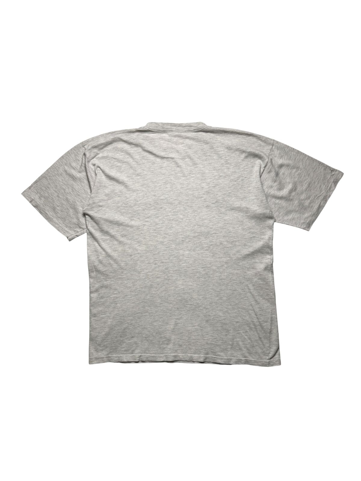 Rückseite des grauen 90er-Jahre Die Toten Hosen Crew-Shirts in der unbedruckten Gesamtansicht mit lässigem Boxy-Schnitt.