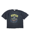 Originales Vintage Guns N' Roses T-Shirt aus den 1990er Jahren zum Album „Appetite for Destruction“. Verwaschenes schwarzes Band-Shirt mit dem ikonischen Kreuz- und Totenkopf-Print auf der Vorderseite.